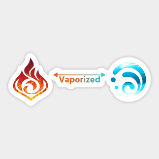 Genshin Impact Vaporized Reaction Sticker